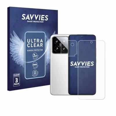 Afbeelding van Savvies (6 Stuks) Schermbeschermer voor Xiaomi 14 (Voor+Camera) Screen Protector Ultra Transparant