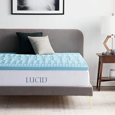 Afbeelding van LUCID Traagschuim matrastopper Super King (180 x 200) Met 5 zones en koelgel infusie Oeko Tex cm dik