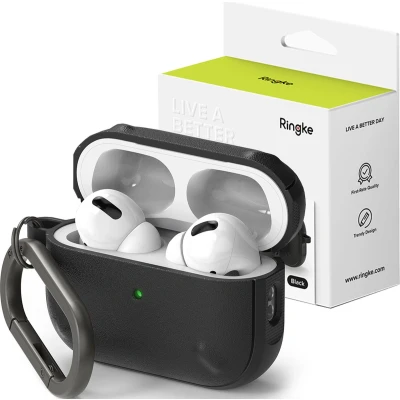 Afbeelding van Ringke Onyx AirPods Pro 2 case, gepantserde hoes voor hoofdtelefoon, zwart