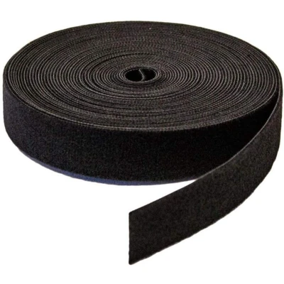 Afbeelding van Allteq Klittenband Kabelbinder 20mm breed Zwart 10 meter