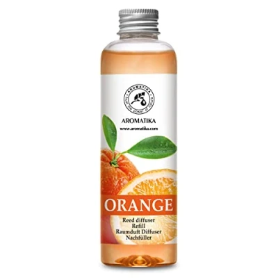 Afbeelding van Navulling Sinaasappel 200ml met Puur en Natuurlijke Essentiële Olie Intensief &amp; Langdurig Aroma Natuurlijk voon Aromatherapie Diffuser Luchtverfrisser Huisparfum Geurolie Zonder Alcohol