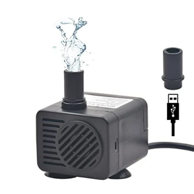 Afbeelding van Apore Mini waterpomp aquarium pomp dompelpomp vijverpomp waterspeelpomp onderwater voor aquarium, tuinvijver fontein (1W 200L/H USB)