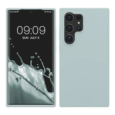 Afbeelding van kwmobile telefoonhoesje compatibel met Samsung Galaxy S24 Ultra hoesje Zachte case voor smartphone Back cover in cool mint