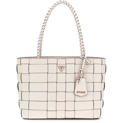 Afbeelding van GUESS Schoudertas Shopper Maylee Girlfriend Tote Cream White Crème