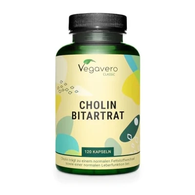 Afbeelding van Vegavero Choline Bitartraat 1400 mg per Dag Leverreiniging Zonder Additieven &amp; Vegan 120 Capsules