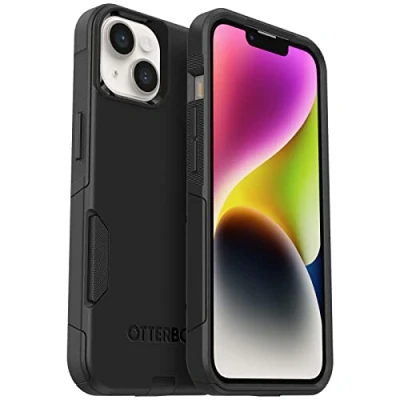 Afbeelding van OtterBox IPhone 14 &amp; 13 Commuter Series Case ZWART, slank en stevig, zakvriendelijk, met poortbescherming