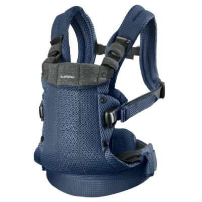 Afbeelding van BabyBjörn Draagzak Harmony 3D Mesh Marineblauw Buikdrager Rugdrager Ergonomisch Zachte details