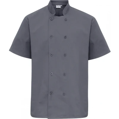 Afbeelding van Premier Short Sleeve Chefs Jacket PR656 Steel