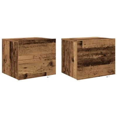Afbeelding van vidaXL Wandgemonteerd Nachtkastje Oude hout Gerecycled Middelgroot