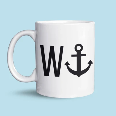 Afbeelding van NietMokken.nl Grappige mok met tekst en anker Wanker design Beide zijden bedrukt Vaatwasser magnetronbestendig Leuk als cadeau voor vrienden of collega&#039;s Keramische tas 325ml