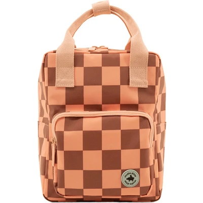 Afbeelding van Rilla Go Rugtas Blocks Pink Brown Small Studio Ditte