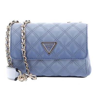 Afbeelding van GUESS Schoudertas Giully Mini 2 Compartment Convertible Flap Stormy Blue Multi Blauw