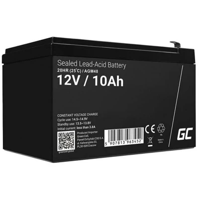 Afbeelding van AGM VRLA 12V 10Ah accu onderhoudsvrij.