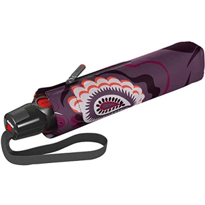 Afbeelding van Knirps Duomatic Animal T.200 Zakparaplu, automatisch te openen en sluiten, stormvast, windproof, dierenlook, Romy Purple (paars) 3200