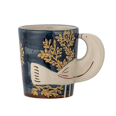 Afbeelding van Bloomingville Hezha mok, blauw, aardewerk