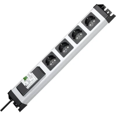 Afbeelding van Kopp 228120012 Stekkerdoos 4 voudig Grijs, Zwart Randaarde stekker 1 stuk(s)