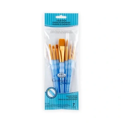 Afbeelding van Royal &amp; Langnickel RCC 402 Crafters Choice, Gold Taklon 7 delige kwastenset gemengd