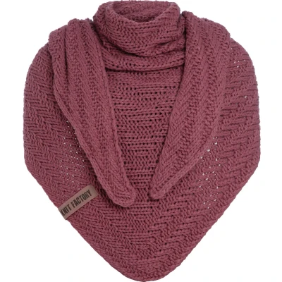 Afbeelding van Knit Factory Sally Halsdoek, Dames, Maat: One Size, Stone red