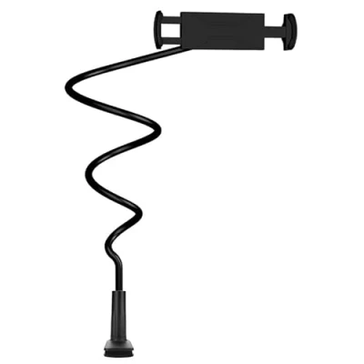 Afbeelding van System S Tafelhouder 360 zwanenhals flexibele standaard voor tablet smartphone zwart