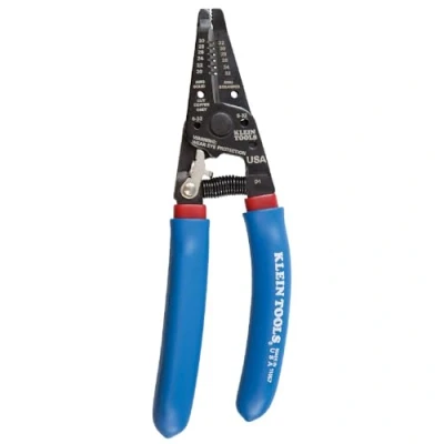 Afbeelding van Draadstripper en snijder voor 20 30 AWG massieve draad 22 32 gestrande KLEIN TOOLS 11057, blauw