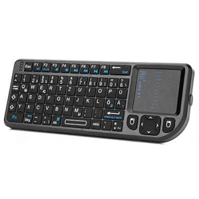 Afbeelding van Rii X1 draadloos mini toetsenbord, Smart TV toetsenbord met touchpad, voor afstandsbediening/PC/PAD/XBox 360/PS3/Google Android Box/HTPC/IPTV (De