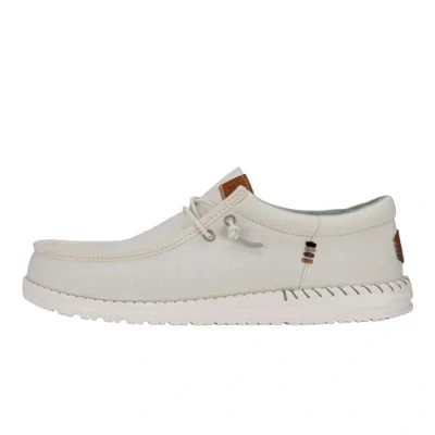 Afbeelding van HEYDUDE Wally Funk Nylon Craft Heren Instappers Stone White Maat 46