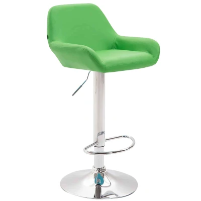 Afbeelding van Barkruk Mysen Kunstleer Chrome frame Groen