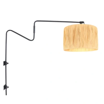 Afbeelding van Anne Light and home wandlamp Linstrøm zwart metaal 3721ZW