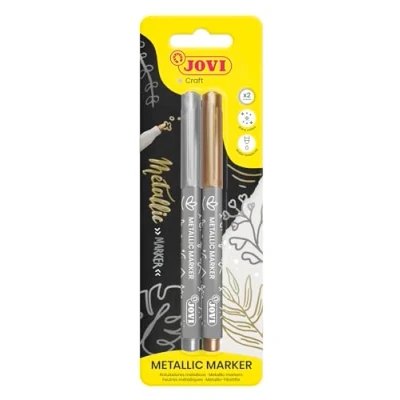 Afbeelding van Jovi Viltstift Metallic, Blister Van 2 Stuks, Zilver En Goud
