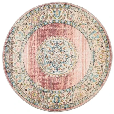 Afbeelding van Vloerkleed ARBIZU binnen en buiten vintage stijl Ø 200 cm