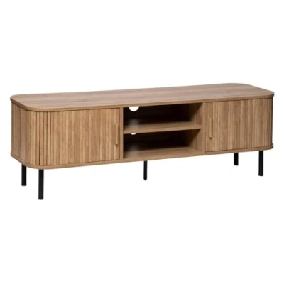 Afbeelding van Atmosphera ATM 184924 TV kast Colva, 2 schuifdeuren, MDF, natuur en zwart, cm