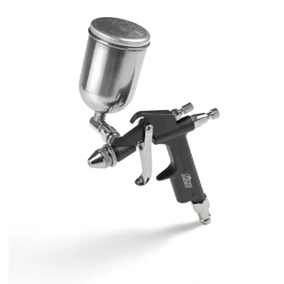 Afbeelding van FIAC lakpistool 1863, voor kleine oppervlakken, airbrush met 100 ml verftank, 0,8 mm spuitmond, max. druk 3 bar, zwart