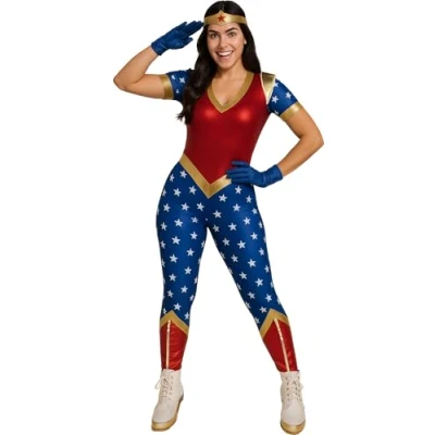 Afbeelding van Guirca Charmante Star Heldin Vrouw Blauw, Rood Maat 36 38 Carnavalskleding Verkleedkleding