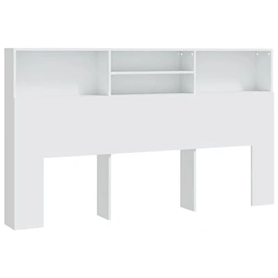 Afbeelding van vidaXL Hoofdbordkast 180x19x103,5 cm wit, hoofdeindekast, hoofdbord kast, bedombouw hoofdeindekasten, kasten, kasten