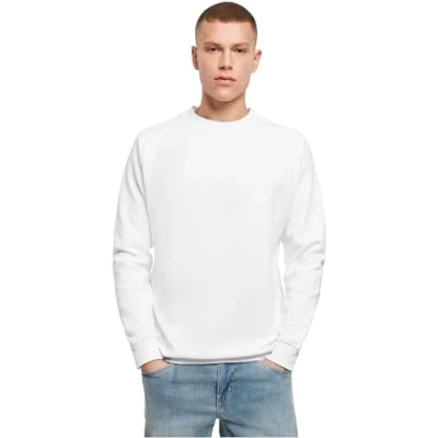 Afbeelding van Build Your Brand Crewneck Raglan Sweater White maat 3XL