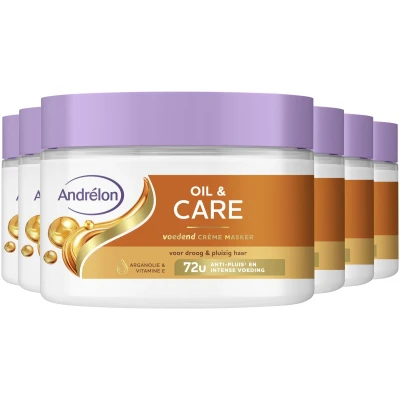 Afbeelding van Andrelon Oil &amp; Care Crème Masker Jar 300ml ​