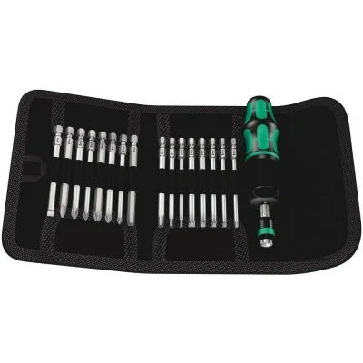 Afbeelding van Wera kraftform kompakt 60 17 delige instelbare momentschroevendraaier in vouwtas 1.2 3.0nm