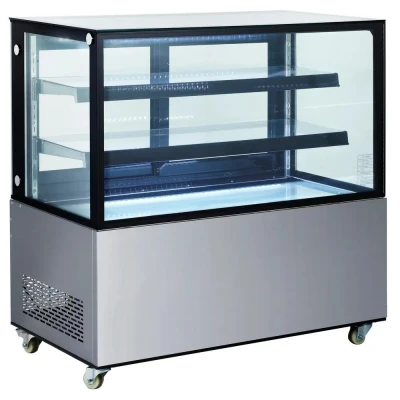 Afbeelding van Hendi Koelvitrine met 2 schappen, RVS, 67,5(b)x121,5(d)x121(h)cm, 233450