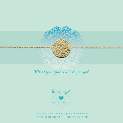 Afbeelding van Heart to Get Armband GeelGoud Rond (18 20 cm)