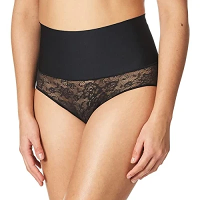 Afbeelding van Maidenform Dames Tame Your Tummy Shapewear Slips, Zwart kant, L