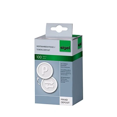 Afbeelding van SIGEL WM010 Retourbonnen, Ø 25 mm, wit, 100 stuks