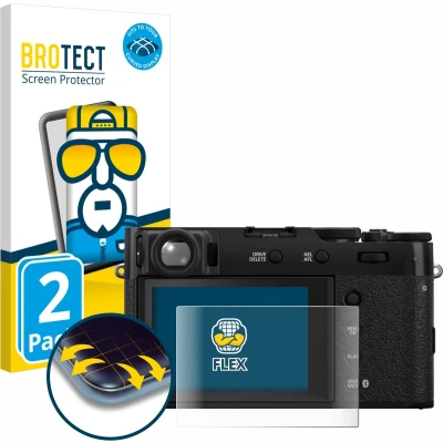 Afbeelding van BROTECT Screenprotector voor Fujifilm X100VI Folie Beschermfolie transparant volledig dekking (2 Stuks)