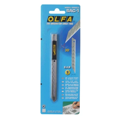 Afbeelding van Snijmes Olfa SAC 1 9mm met metalen houder blister à stuk