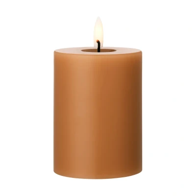 Afbeelding van Ester &amp; Erik Led Pillar kaars H10cm raw toffee