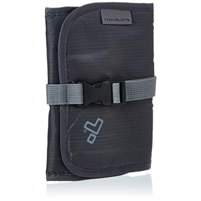 Afbeelding van Travelon tech Accessory Organizer, antraciet, OPEN 13.75 x 6.5 .1 CLOSED 5 1, accessoires organizer