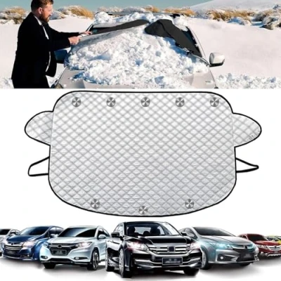 Afbeelding van Voorruit afdekking voor auto, voorruit, dikke magnetische bescherming, winter, autoafdekking, vorstbescherming, universele bescherming SUV 178 x 124 cm