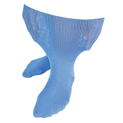 Afbeelding van Dr.Socks Extra Brede Bamboe Oedeemsokken Blauw Maat 43 45