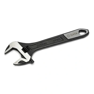 Afbeelding van SATA ST47123 8 inch extra brede kaak verstelbare sleutel/sleutel met gesmeed gelegeerd staal lichaam en verchroomd afwerking