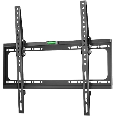Afbeelding van Kantelbare tv muurbeugel voor 26 55 inch tot 45 kg, ultradunne laag profiel VESA 400x400 flatscreen houder wand/universele slanke met kantel /tv zwart