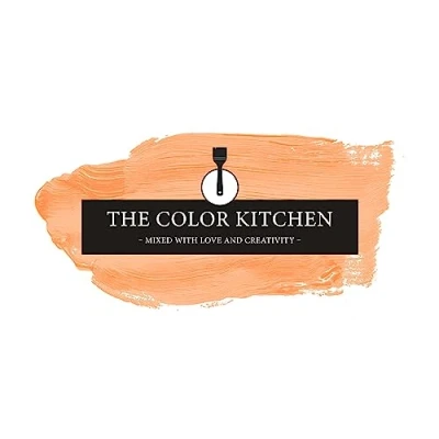 Afbeelding van The Color Kitchen TCK5010 Krachtige muurverf, schilderverf voor kleurrijke ruimtes, matte binnenverf in oranje, 5 liter dekkende verf oranje